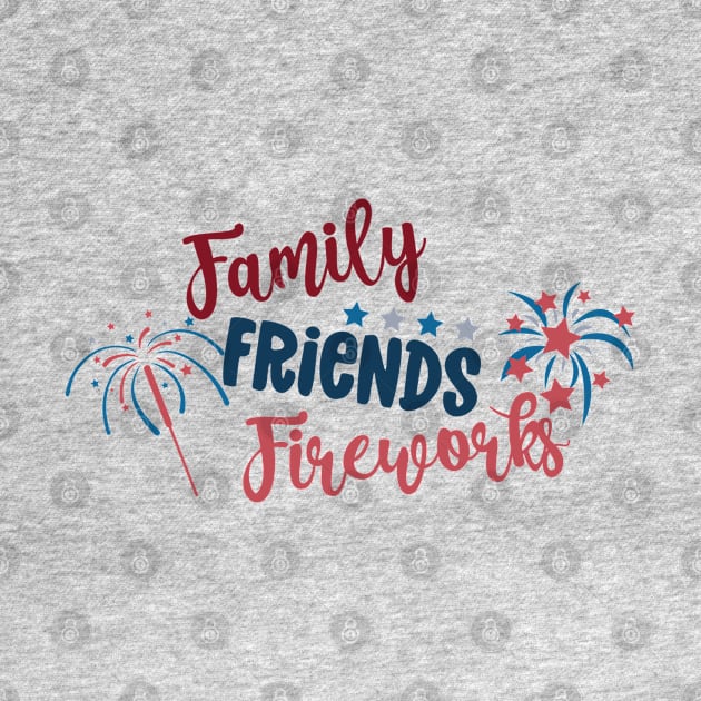 Family Friends Fireworks Independence Day USA 2020 by Royal7Arts